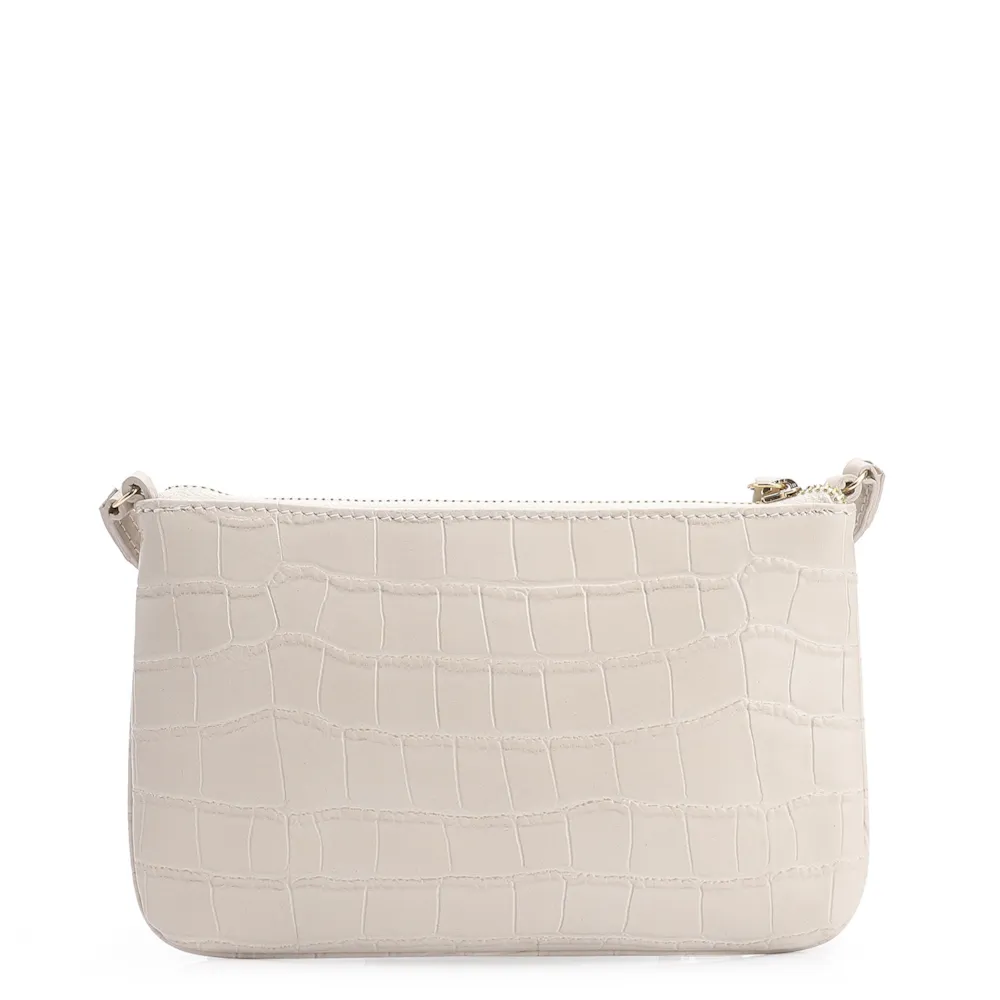 Bolsa Transversal Couro Croco Off White - imagem 3
