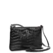 Bolsa Transversal Couro Croco Preto - imagem 2