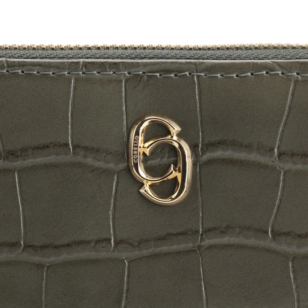 Bolsa Transversal Couro Croco Verde - imagem 5