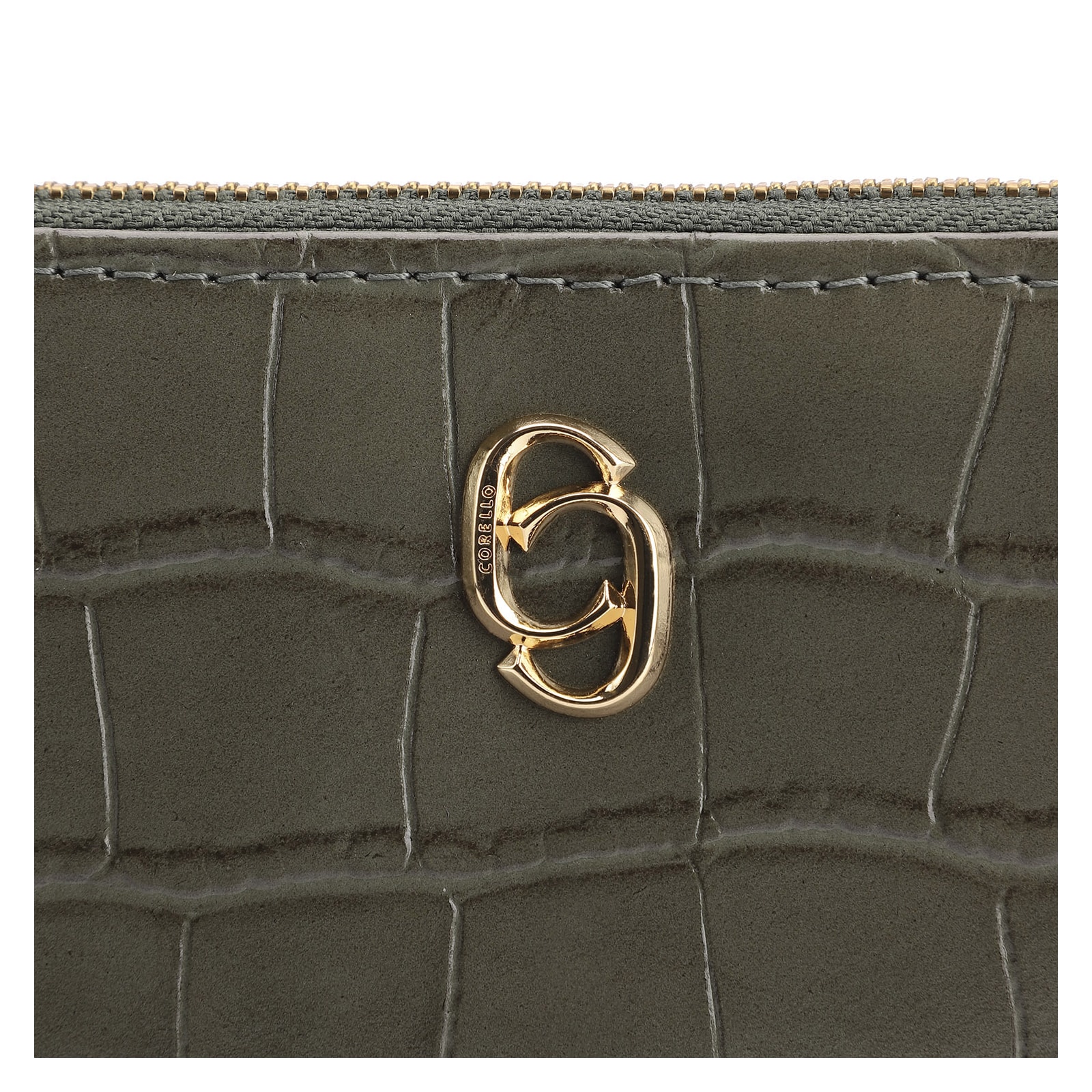 Bolsa Transversal Couro Croco Verde