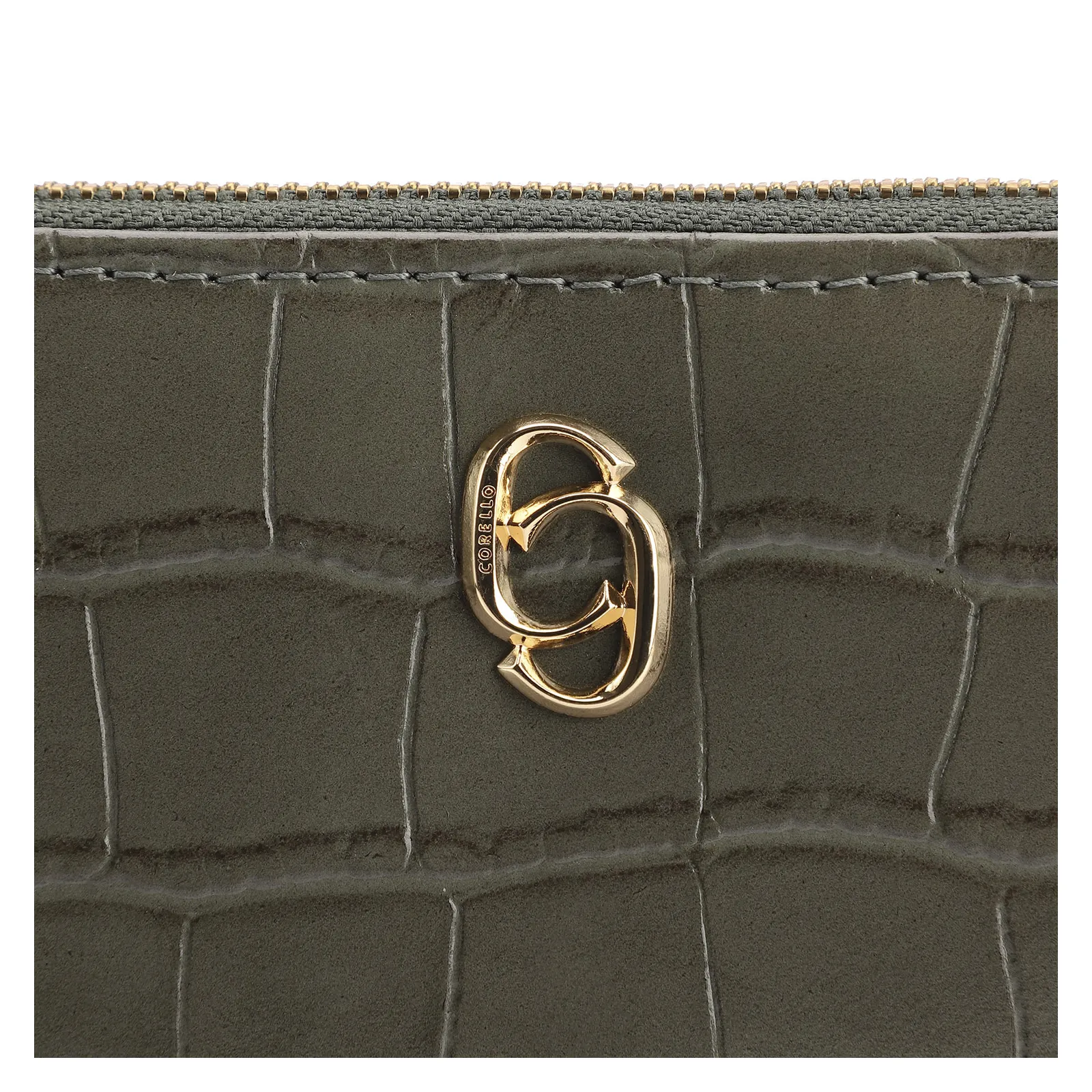 Bolsa Transversal Couro Croco Verde