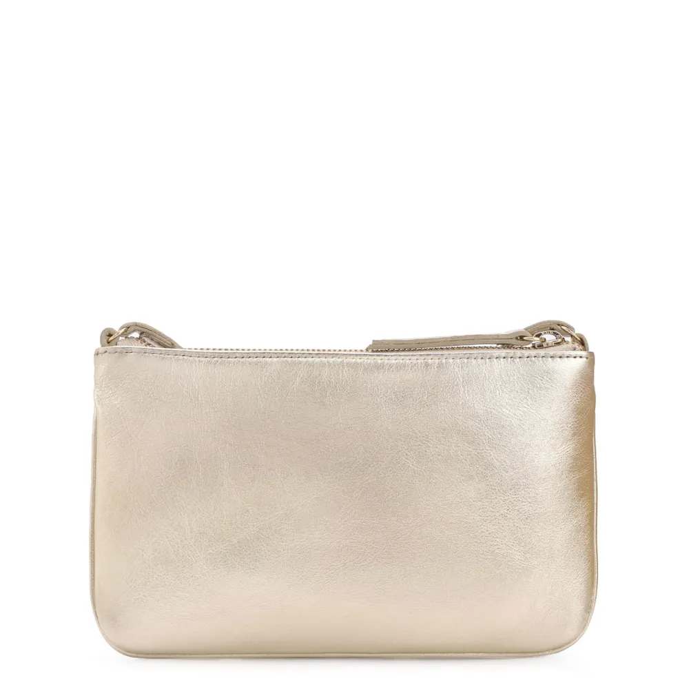 Bolsa Transversal Couro Dourado - imagem 3