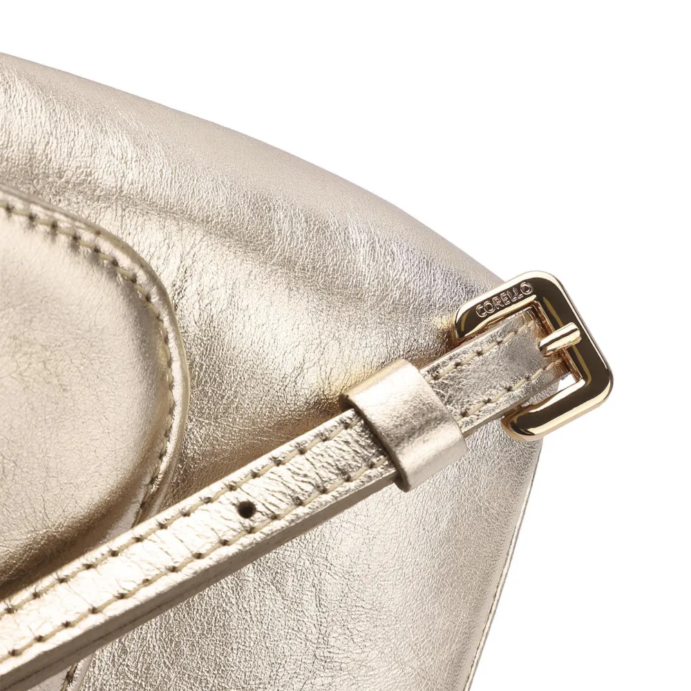 Bolsa Transversal Couro Dourado - imagem 5