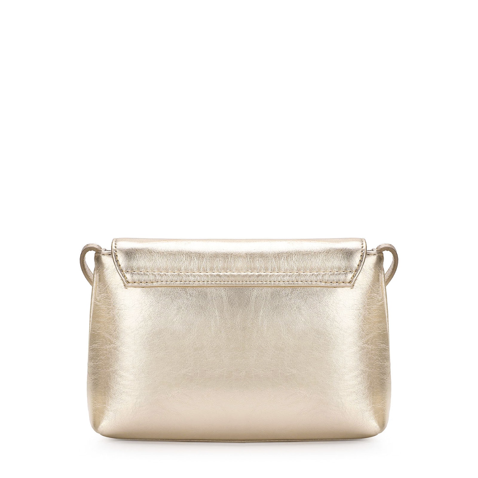 Bolsa Transversal Couro Dourado
