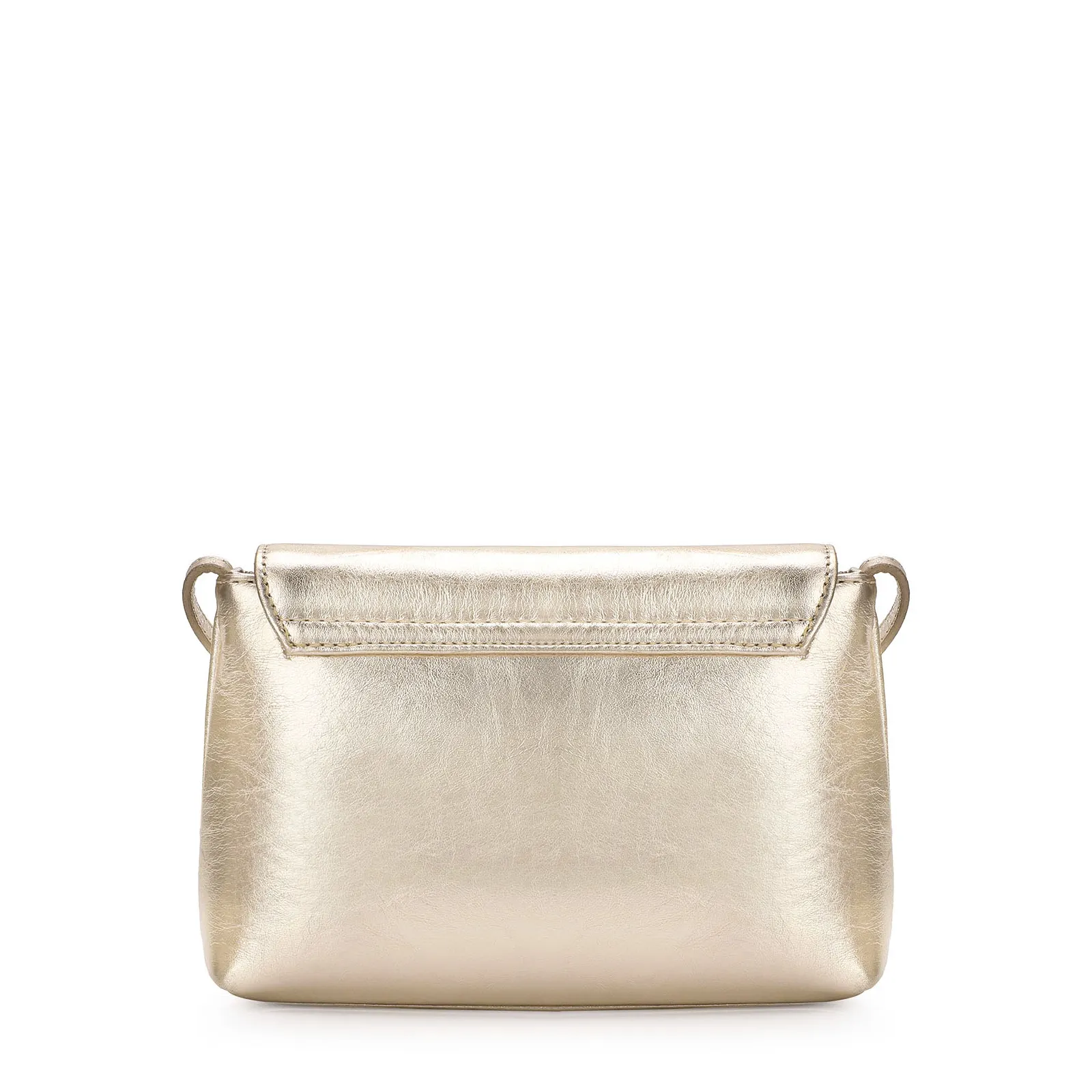 Bolsa Transversal Couro Dourado