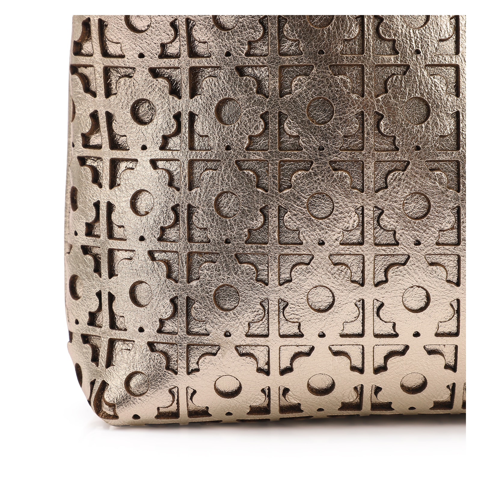 Bolsa Transversal Couro Dourado