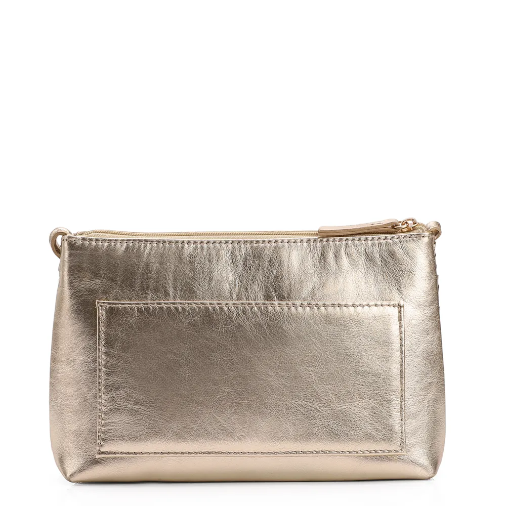 Bolsa Transversal Couro Dourado - imagem 3