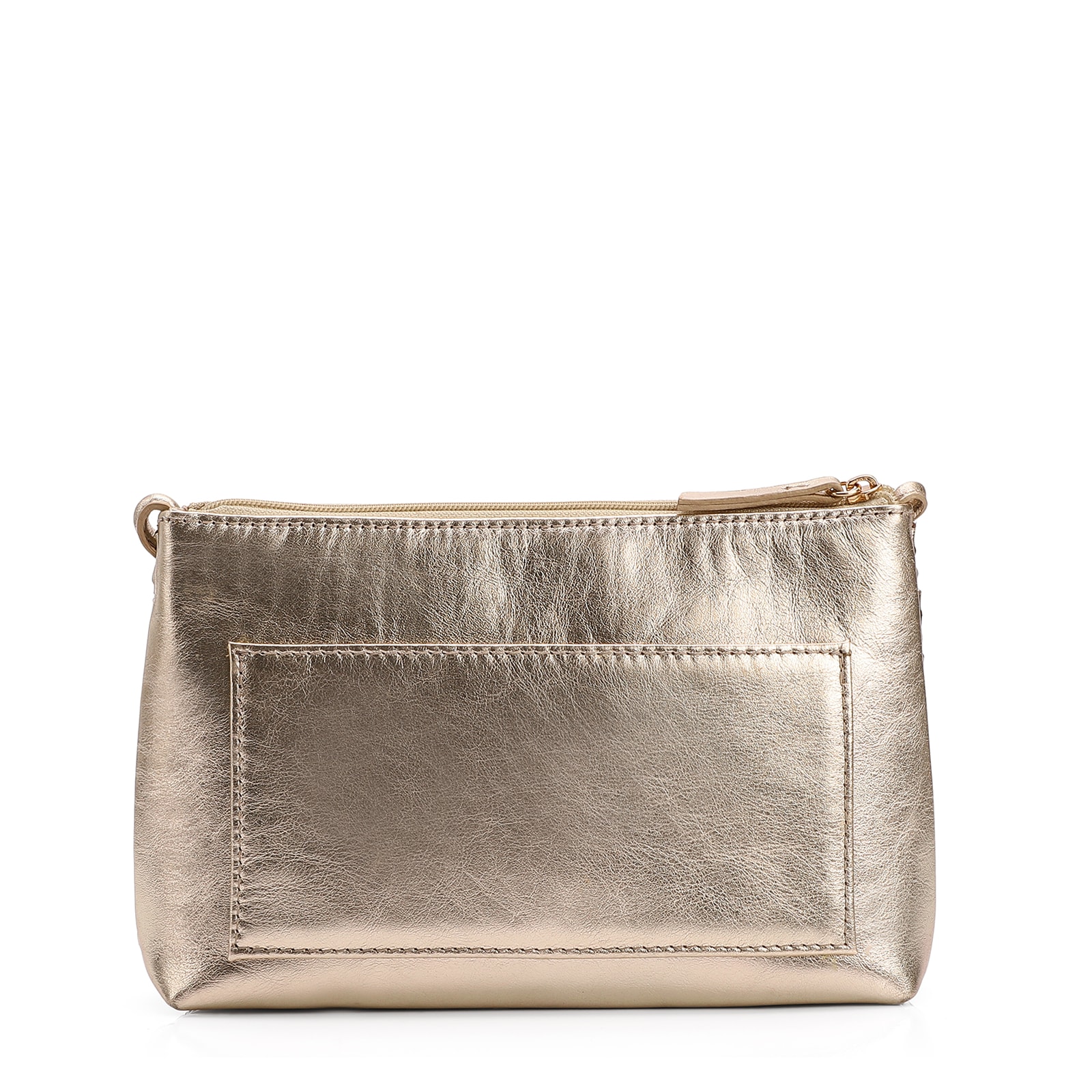 Bolsa Transversal Couro Dourado