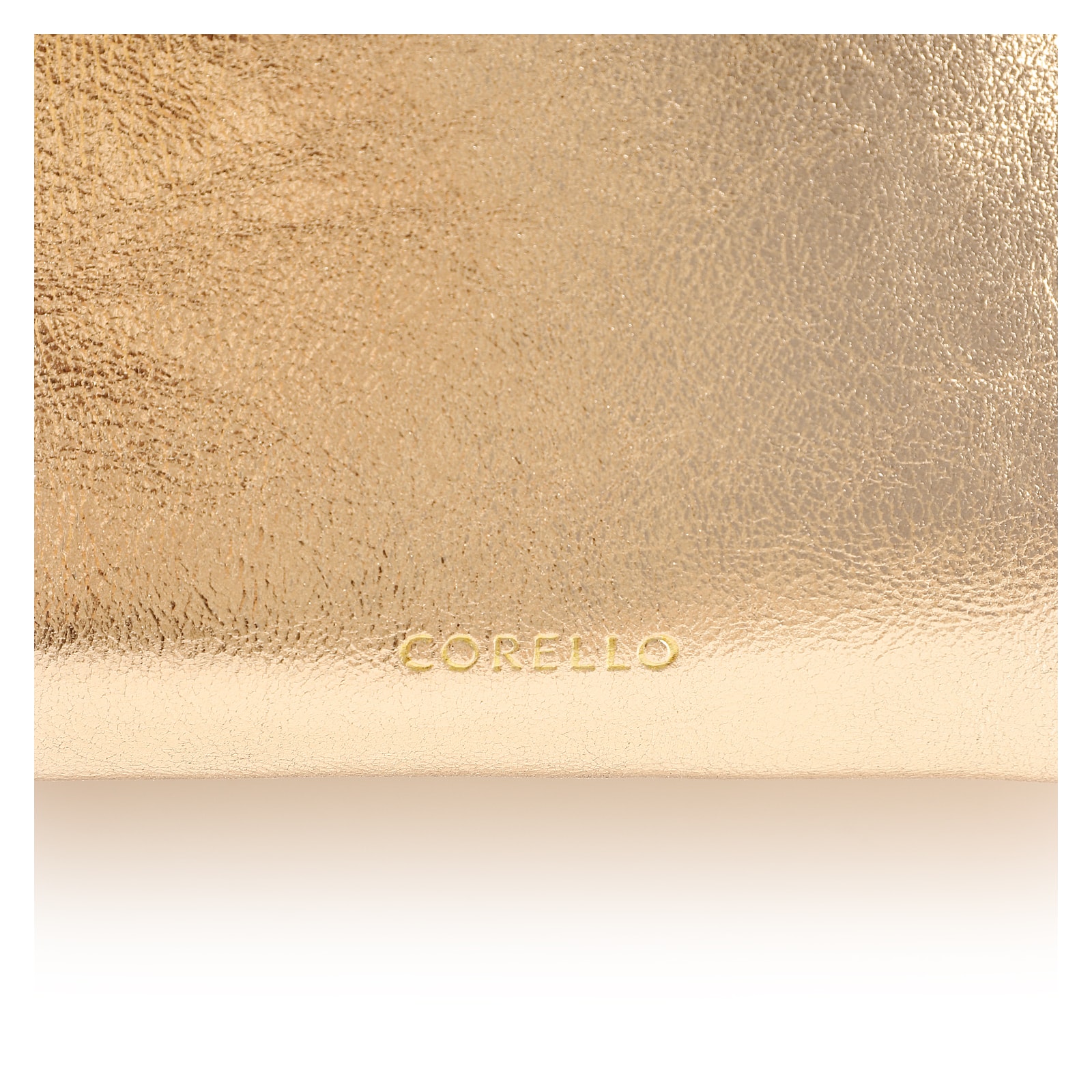 Bolsa Transversal Couro Dourado
