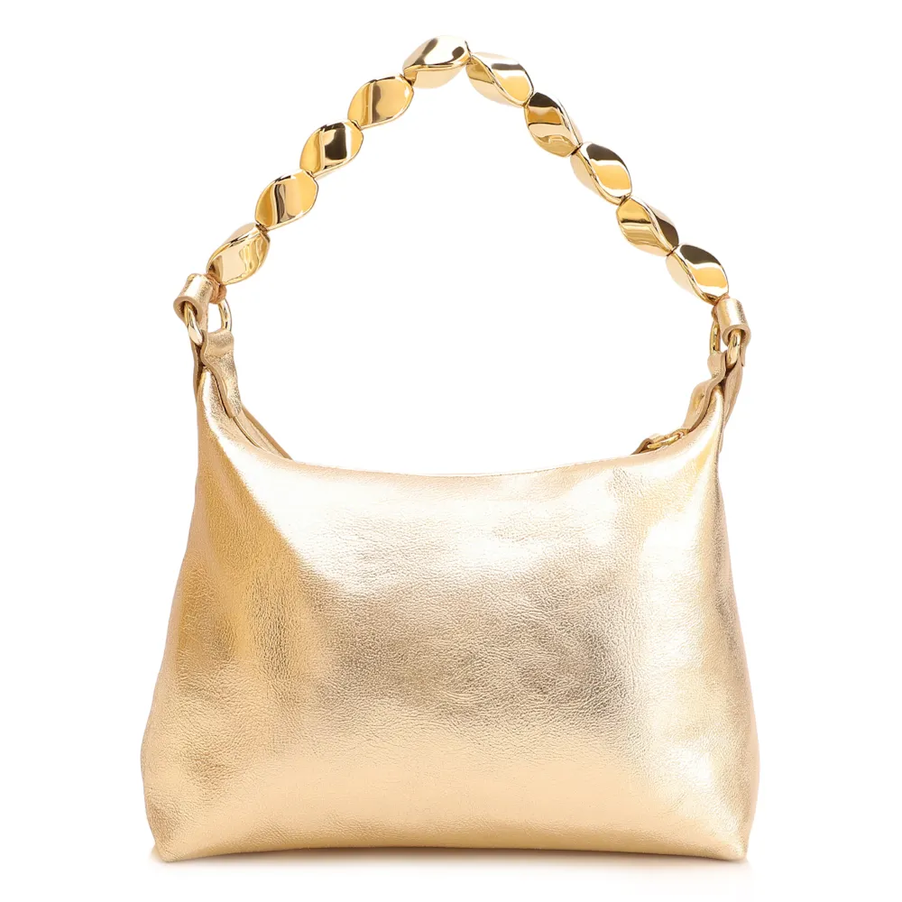Bolsa Transversal Couro Dourado - imagem 3