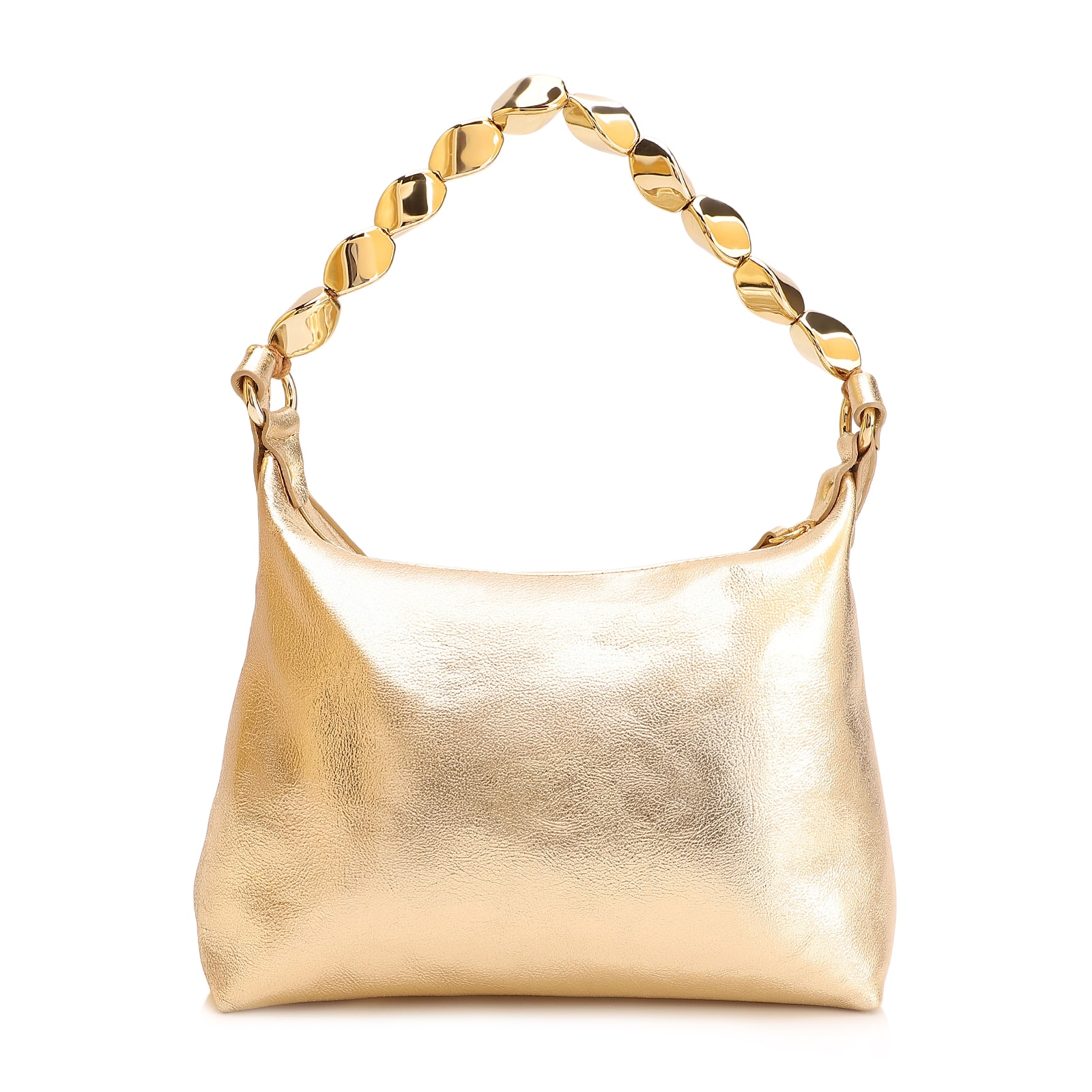 Bolsa Transversal Couro Dourado