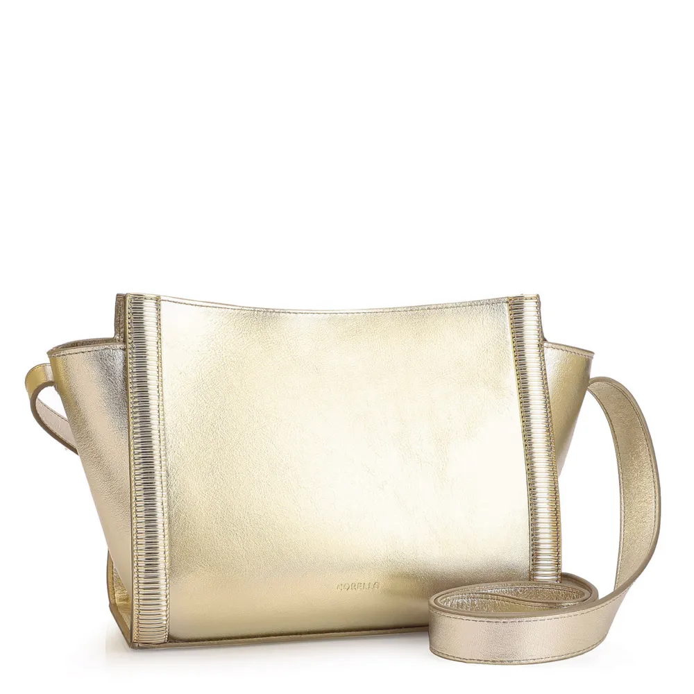 Bolsa Transversal Couro Dourado - imagem 2