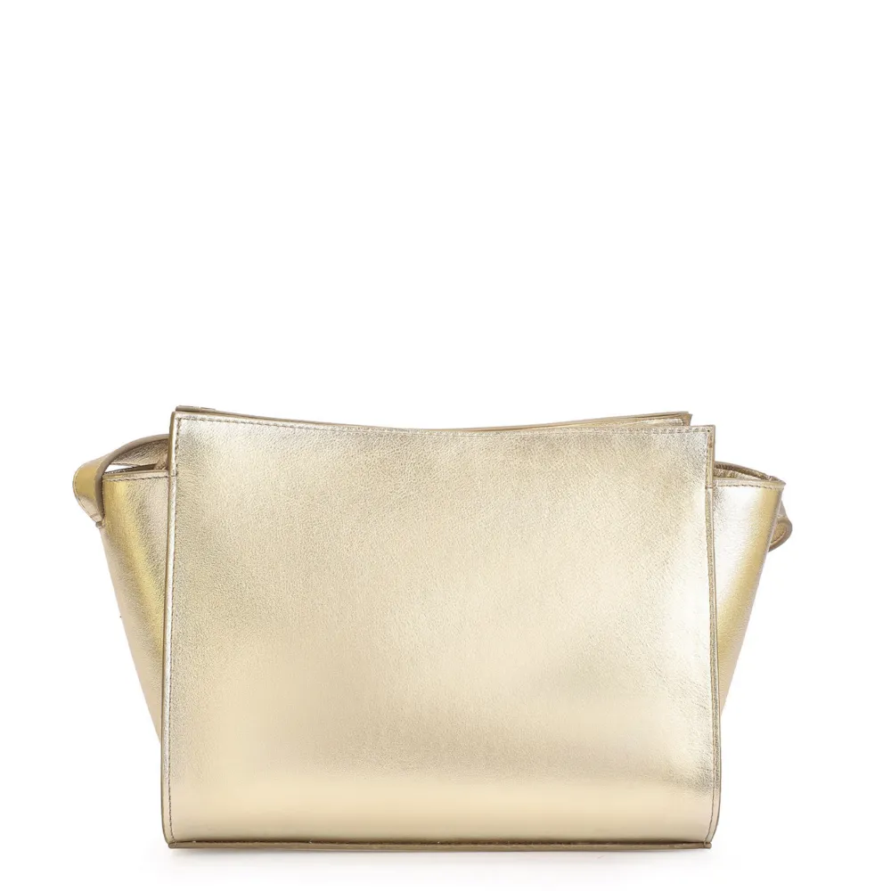 Bolsa Transversal Couro Dourado - imagem 3