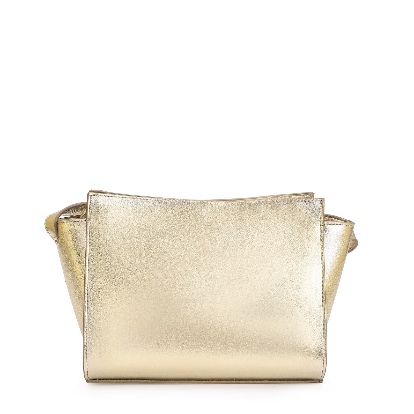 Bolsa Transversal Couro Dourado