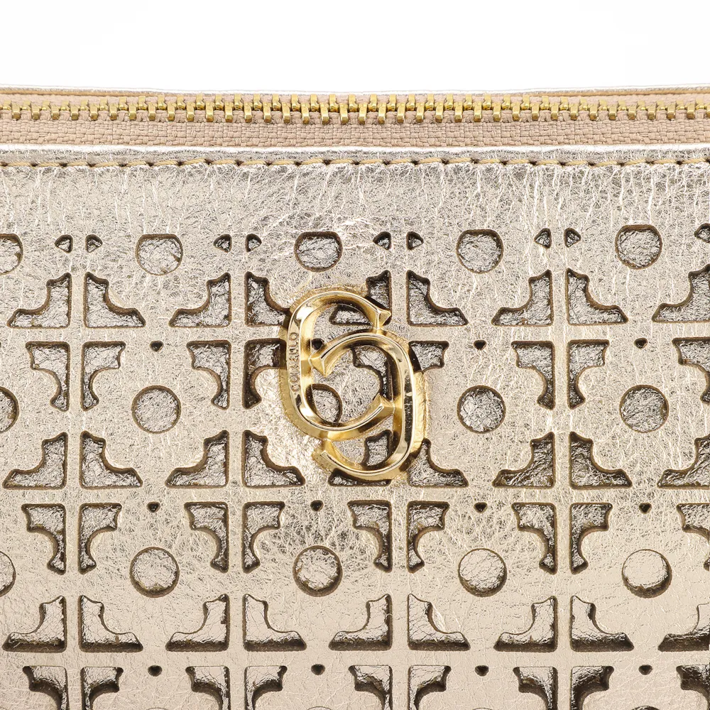 Bolsa Transversal Couro Dourado - imagem 6