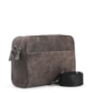Bolsa Transversal Couro Estonado Marrom - imagem 2