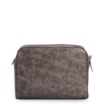 Bolsa Transversal Couro Estonado Marrom - imagem 3