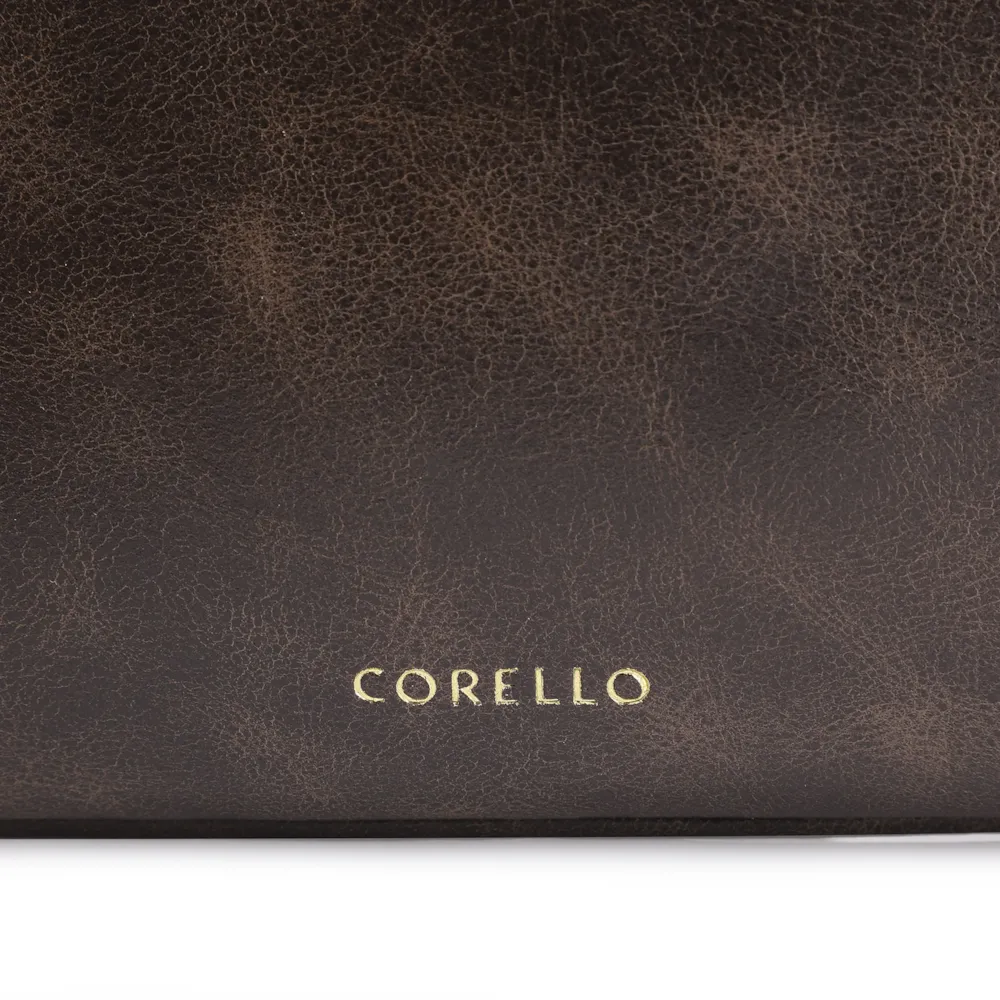 Bolsa Transversal Couro Estonado Marrom - imagem 6