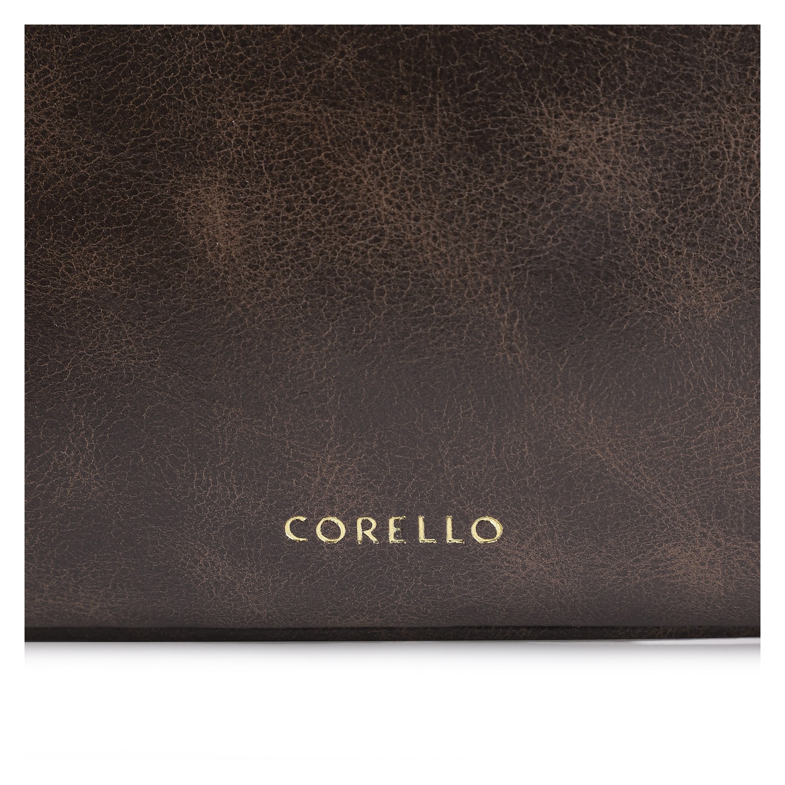 Bolsa Transversal Couro Estonado Marrom