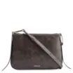 Bolsa Transversal Couro Estonado Marrom - imagem 1