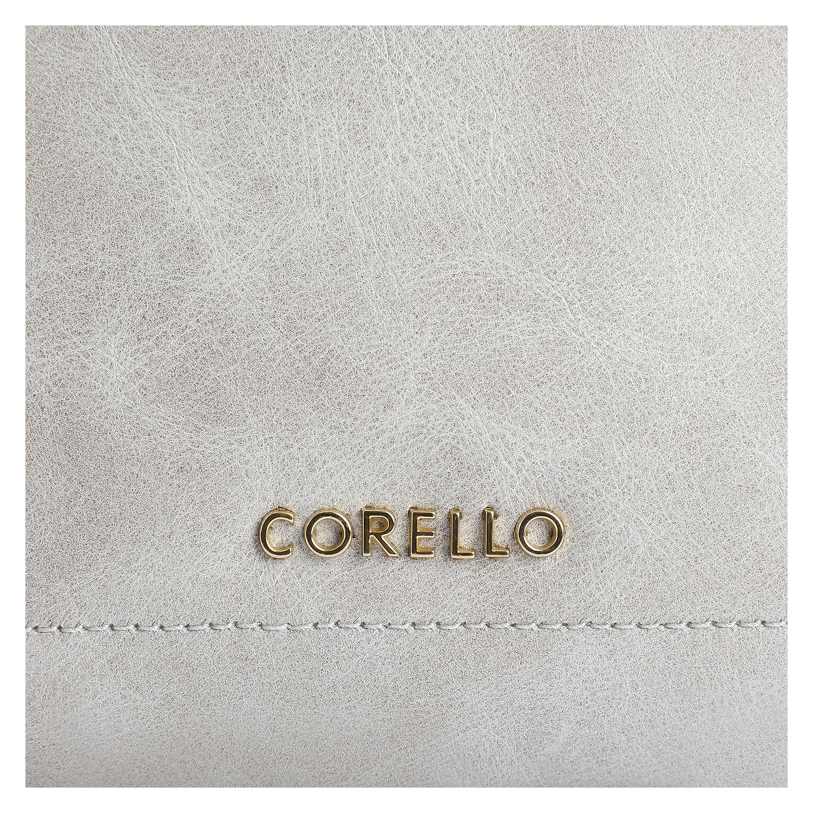Bolsa Transversal Couro Estonado Off White