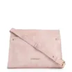 Bolsa Transversal Couro Estonado Rosa - imagem 1