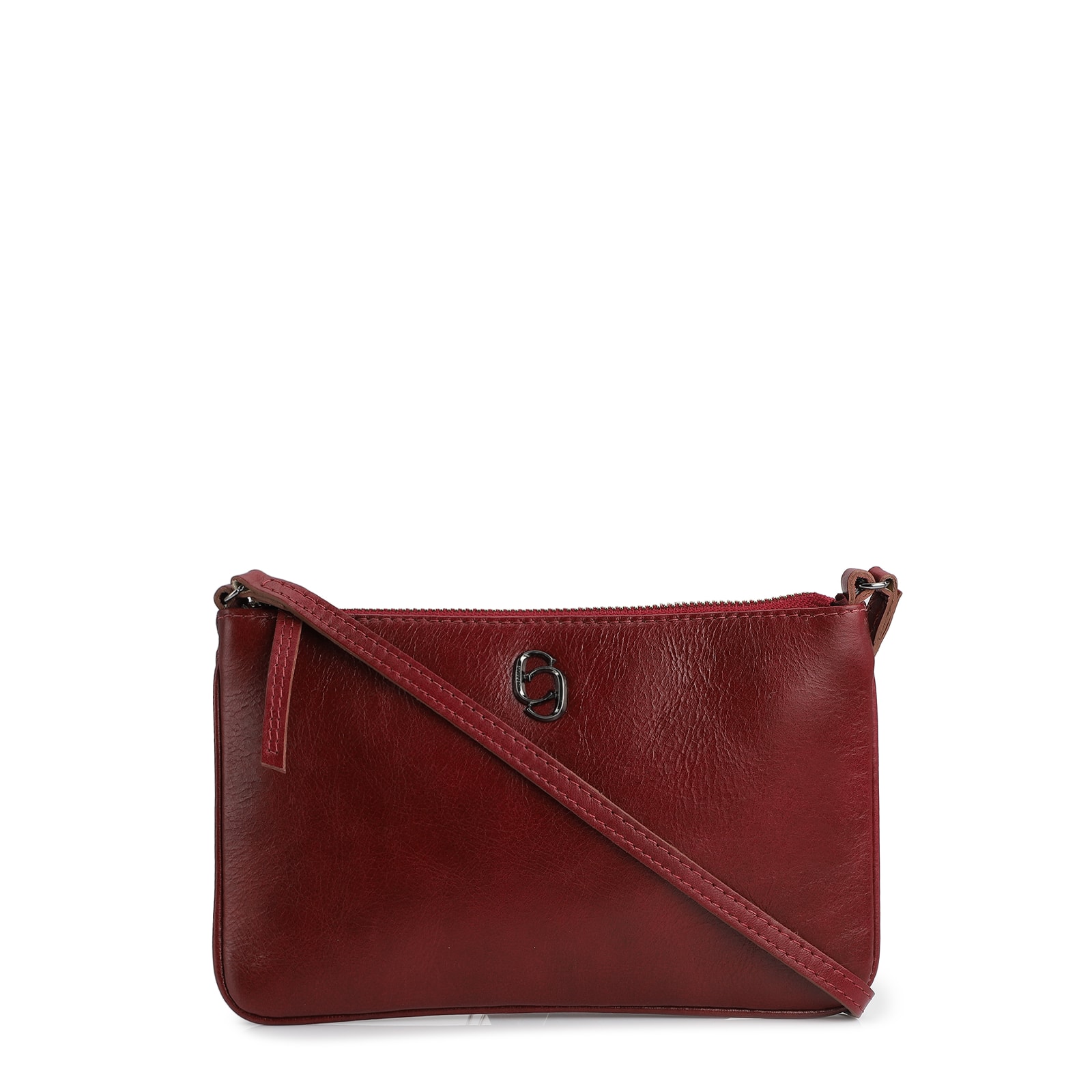 Bolsa Transversal Couro Framboesa