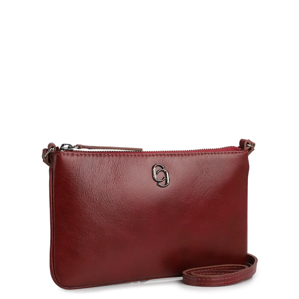 Bolsa Transversal Couro Framboesa - imagem 2