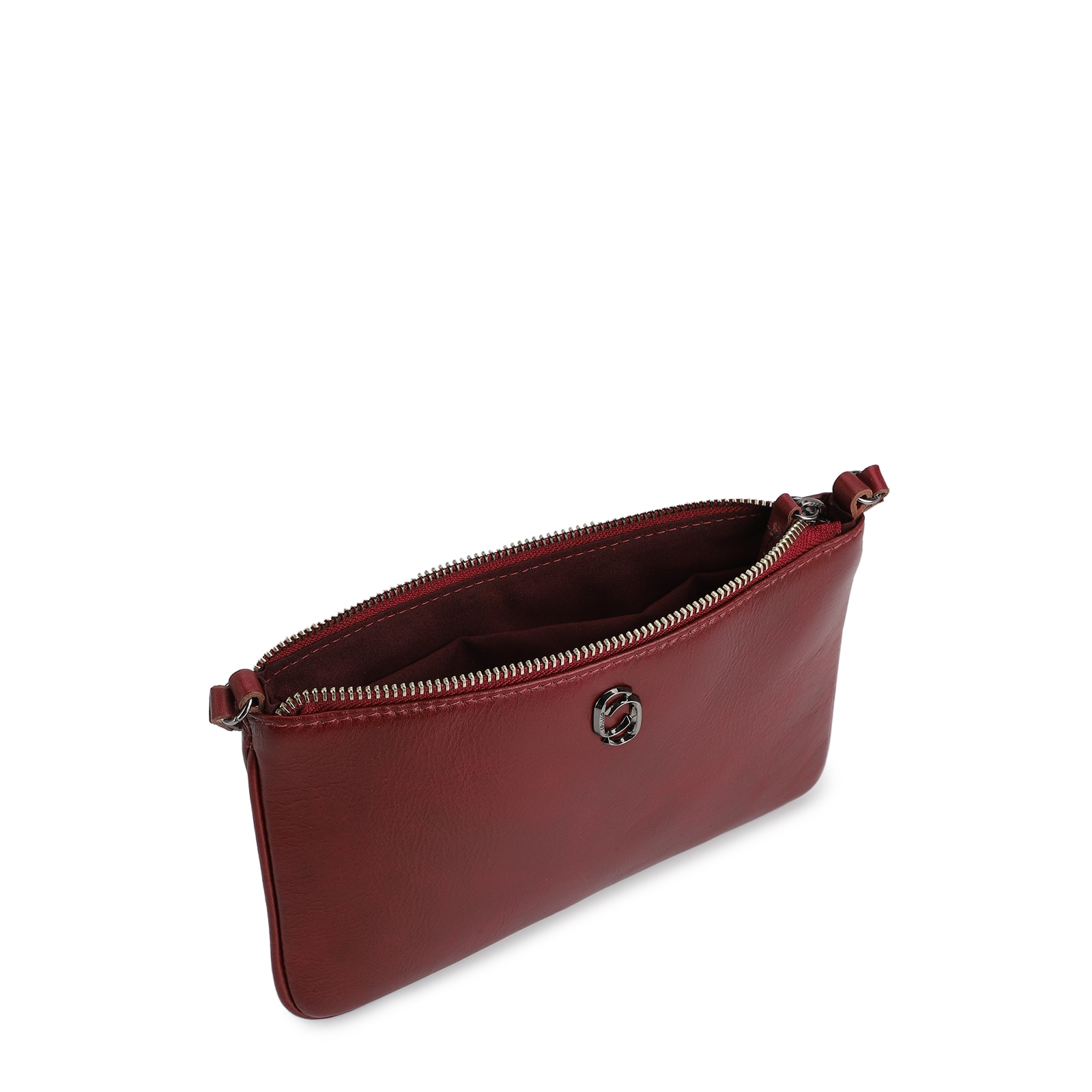 Bolsa Transversal Couro Framboesa