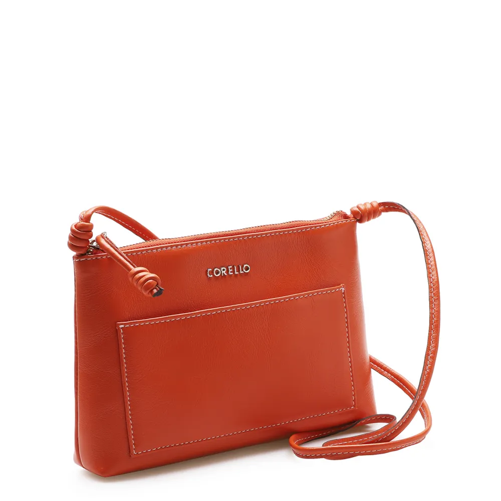 Bolsa Transversal Couro Laranja - imagem 2