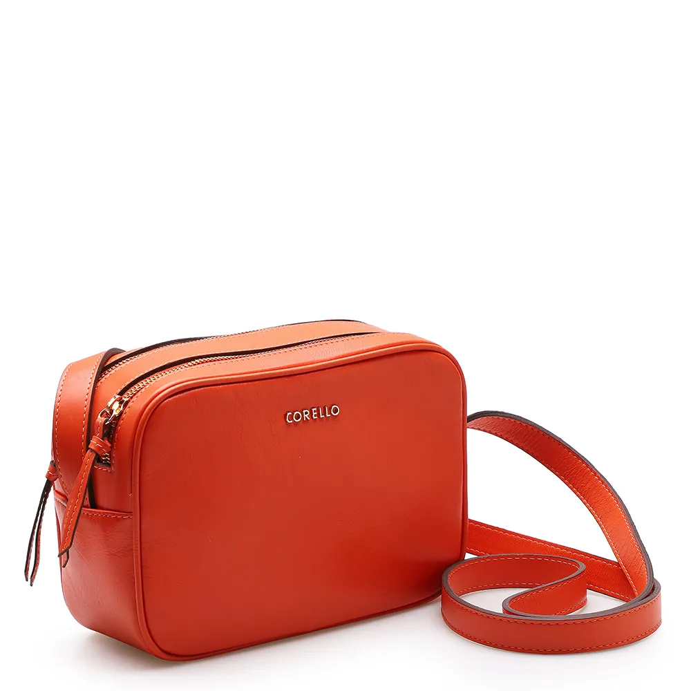 Bolsa Transversal Couro Laranja - imagem 3