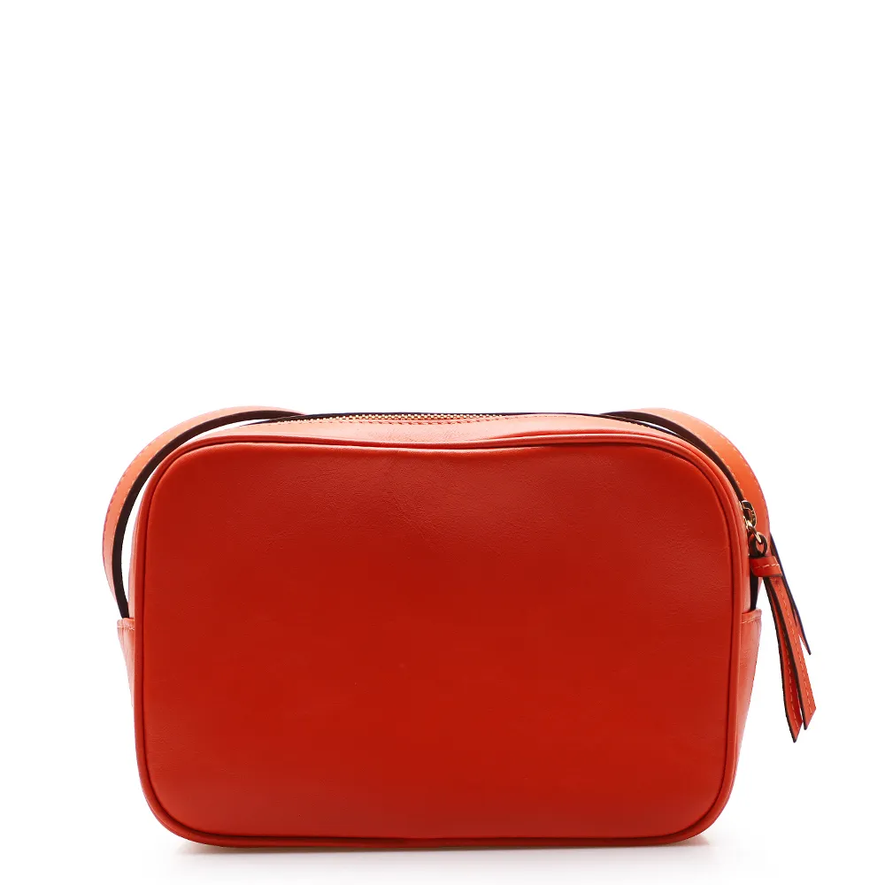 Bolsa Transversal Couro Laranja - imagem 4
