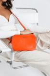Bolsa Transversal Couro Laranja - imagem 7