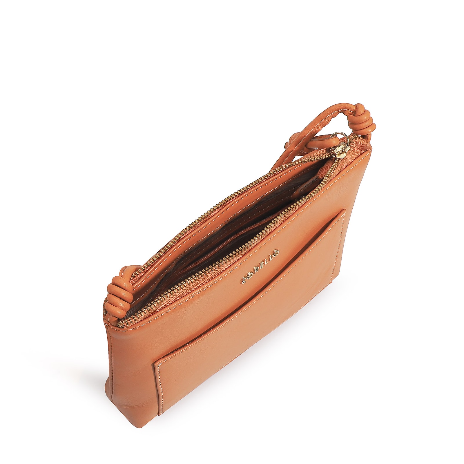 Bolsa Transversal Couro Laranja
