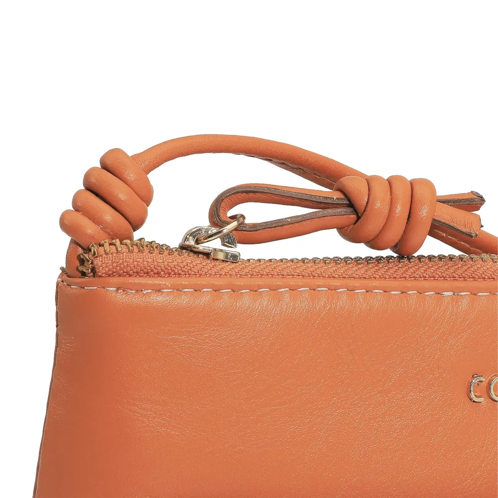 Bolsa Transversal Couro Laranja - imagem 5