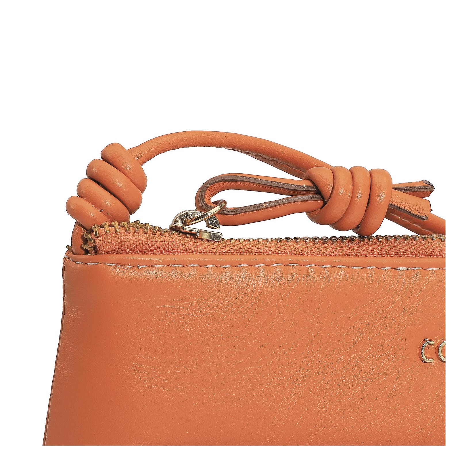 Bolsa Transversal Couro Laranja