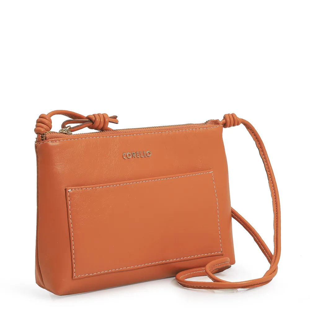Bolsa Transversal Couro Laranja - imagem 2
