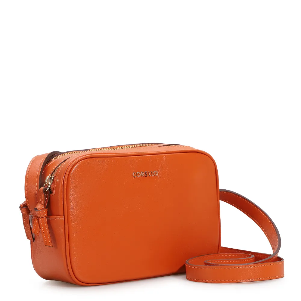 Bolsa Transversal Couro Laranja - imagem 2