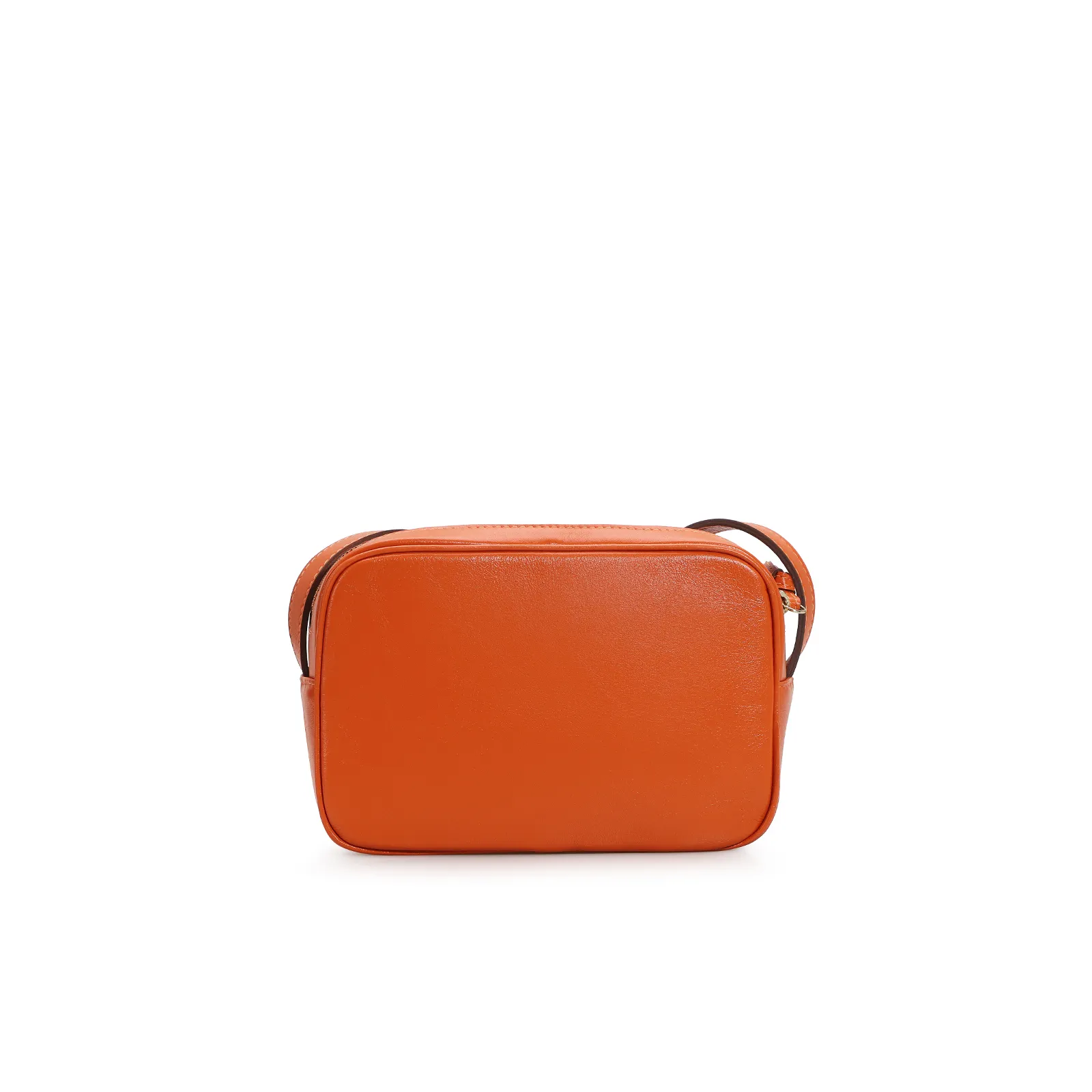 Bolsa Transversal Couro Laranja