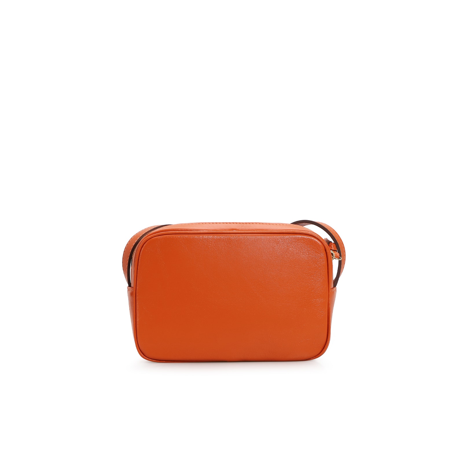 Bolsa Transversal Couro Laranja
