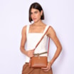 Bolsa Transversal Couro Lezard Marrom - imagem 2