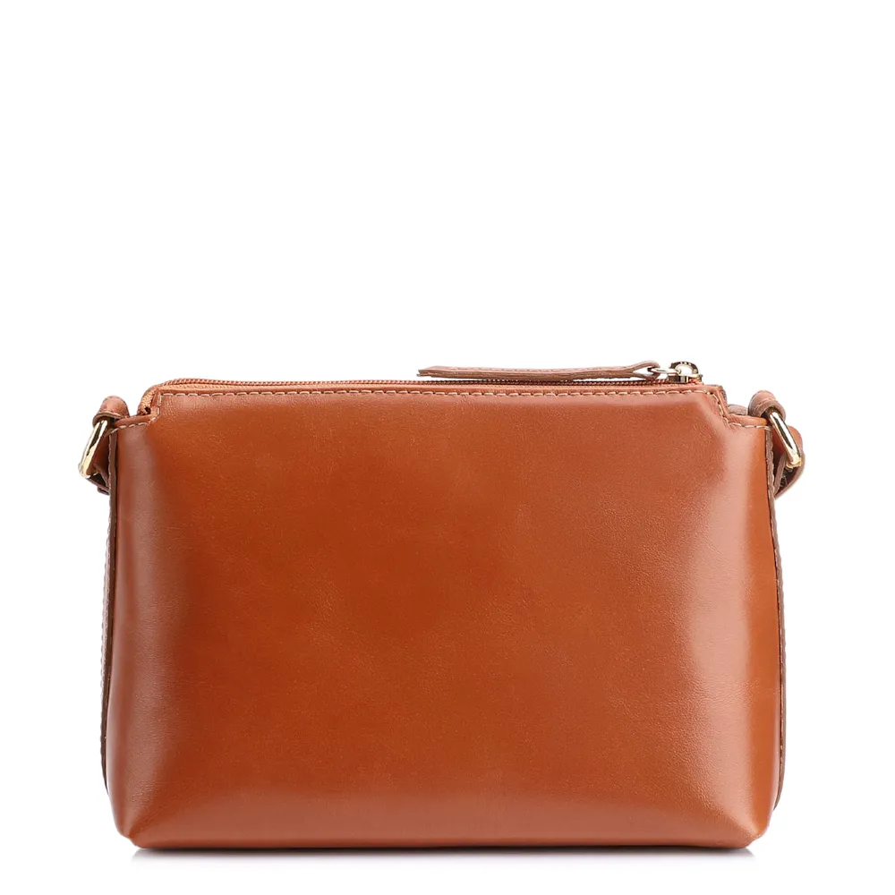 Bolsa Transversal Couro Lezard Marrom - imagem 4