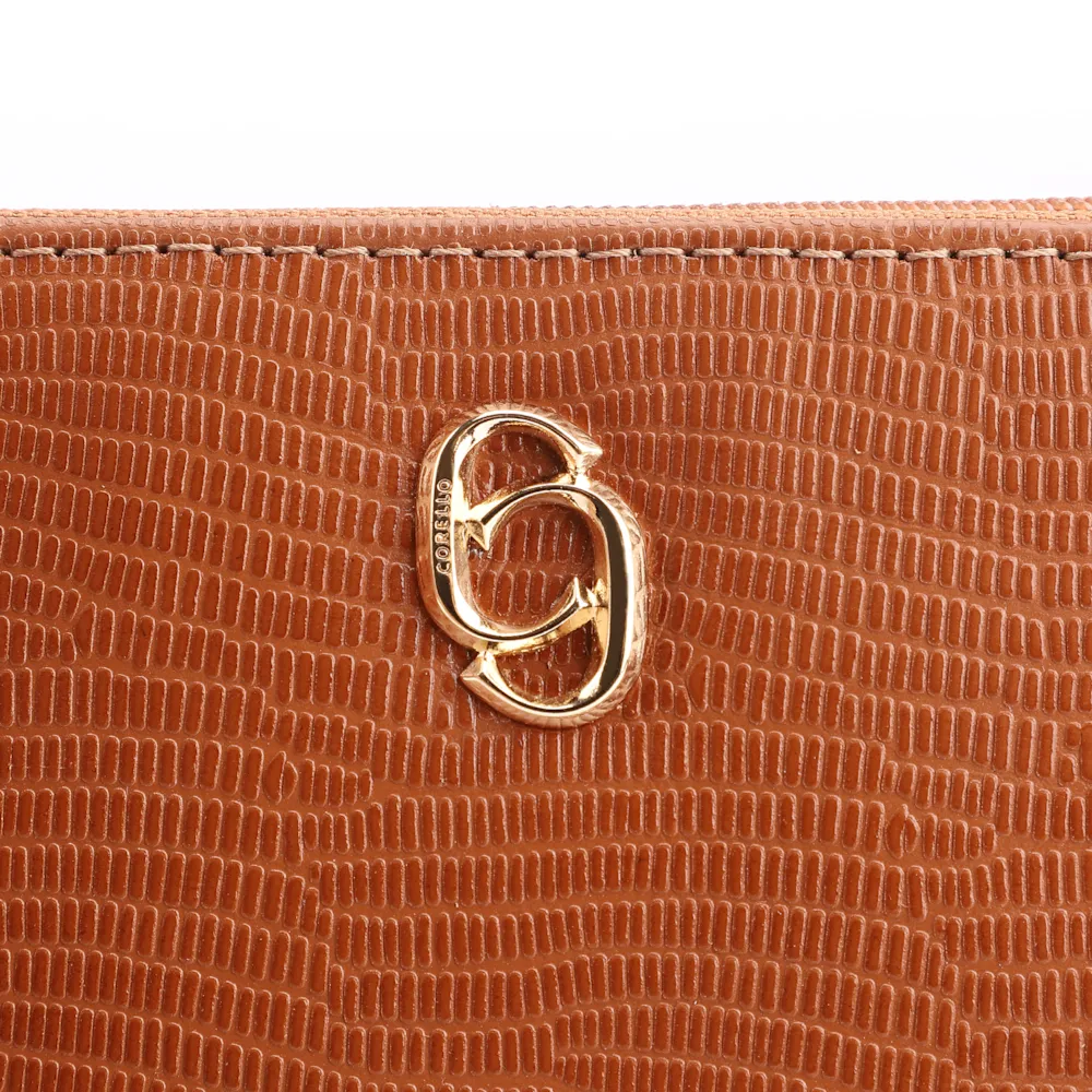 Bolsa Transversal Couro Lezard Marrom - imagem 7