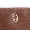 Bolsa Transversal Couro Lezard Marrom Escuro - imagem 5
