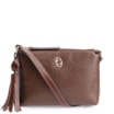 Bolsa Transversal Couro Lezard Marrom Escuro - imagem 1