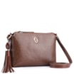 Bolsa Transversal Couro Lezard Marrom Escuro - imagem 2