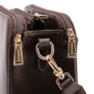  Bolsa Transversal Couro Lezard Marrom Escuro /Couro Marrom Escuro - imagem 7
