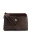  Bolsa Transversal Couro Lezard Marrom Escuro /Couro Marrom Escuro - imagem 1