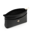 Bolsa Transversal Couro Lezard Preto/Couro Preto Tramado - imagem 4