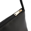 Bolsa Transversal Couro Lezard Preto/Couro Preto Tramado - imagem 5